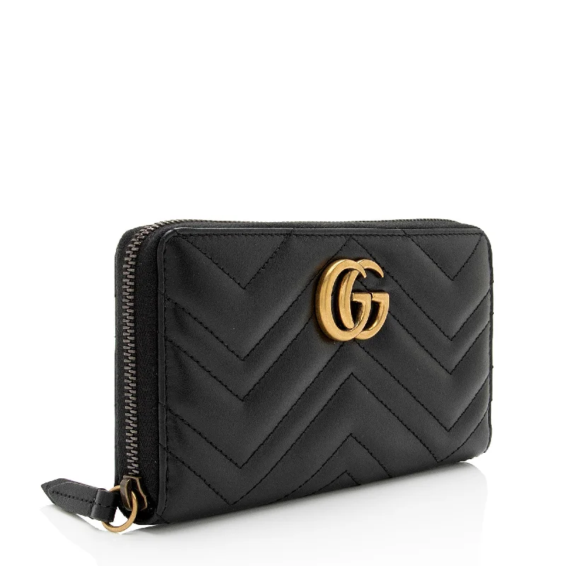 Ladies Gucci Dionysus bags with a star - shaped charmGucci Matelasse Leather GG Marmont Zip Wallet (SHF-svROoG)