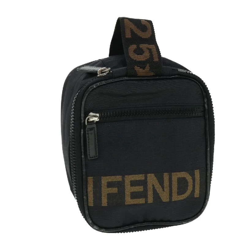 Fendi By The Way bags with a detachable pouch for separating small itemsFENDI Pouch Canvas Black  bs8044