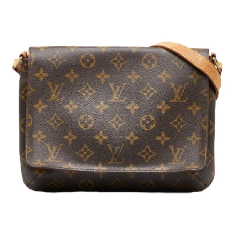 Ladies Louis Vuitton shoulder bags with a tassel decoration for charmLouis Vuitton Monogram Musette Tango Shoulder Bag M51388