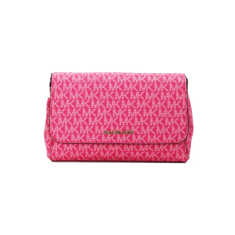 Michael Michael Kors Bags with zip - top closures for added securityMichael Kors Jet Set Medium Electric Pink Convertible Pouchette Crossbody Bag