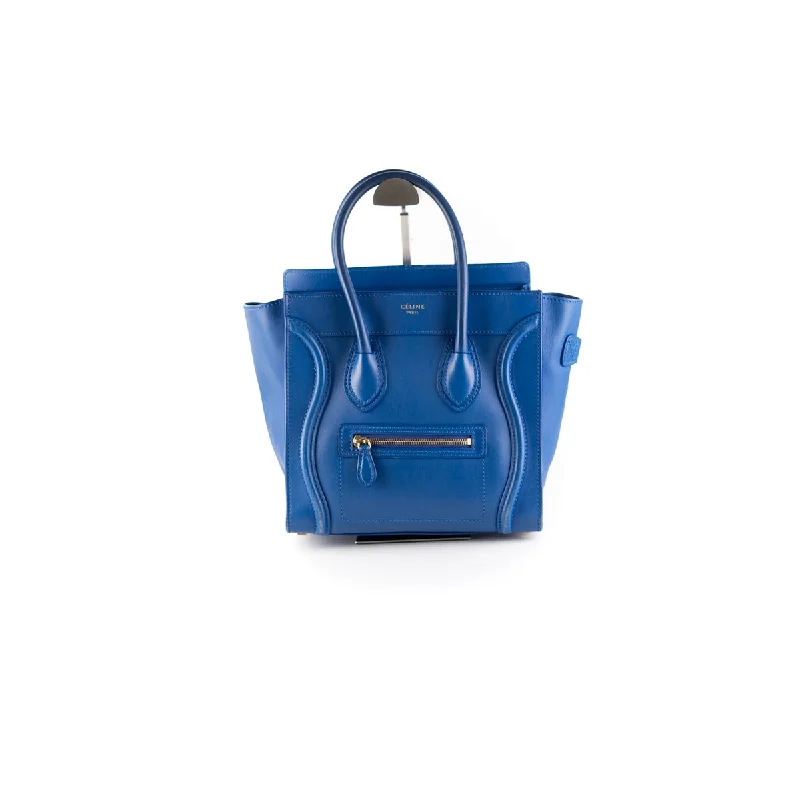 Quilted Celine Bags for a Luxurious AestheticCeline Micro Luggage Blue