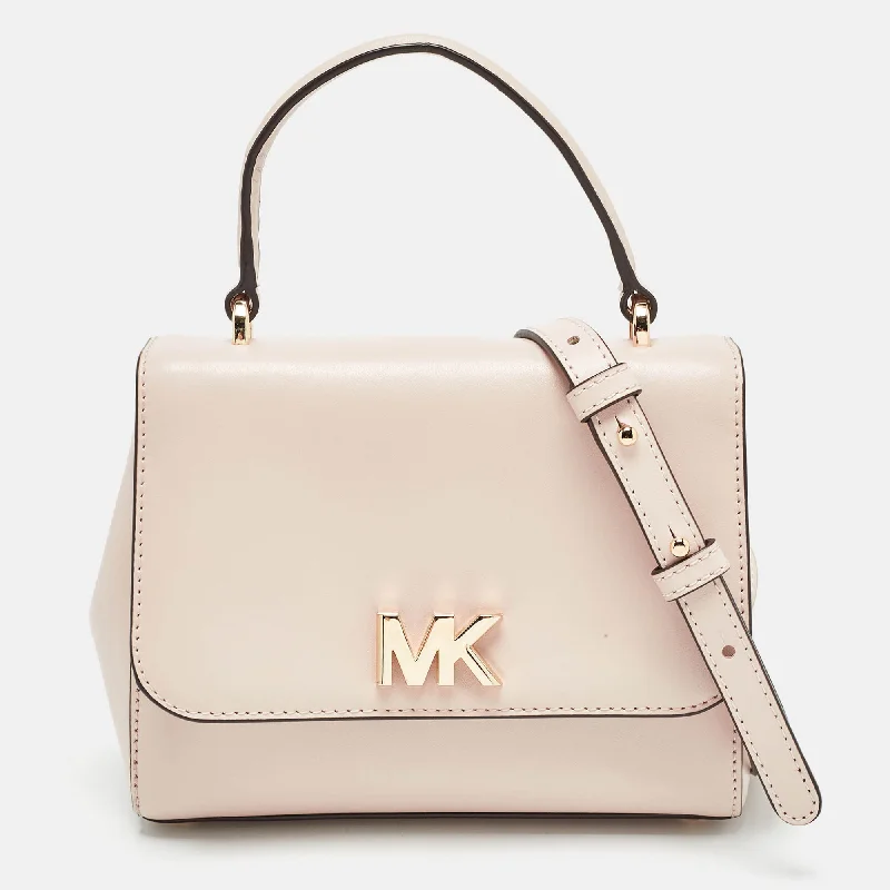 Michael Michael Kors Bags for family reunions to match the festive moodLight Pink Leather Small Mott Top Handle Bag