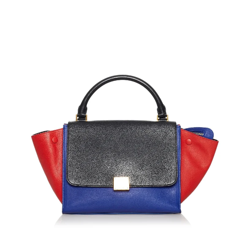 Customizable Celine Bags with Personalized AccessoriesCeline Trapeze Handbag Small Tricolor