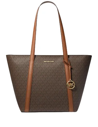 animal - print Michael Michael Kors satchels for a bold fashion statementMichael Michael Kors Pratt Large Signature Logo Tote Bag