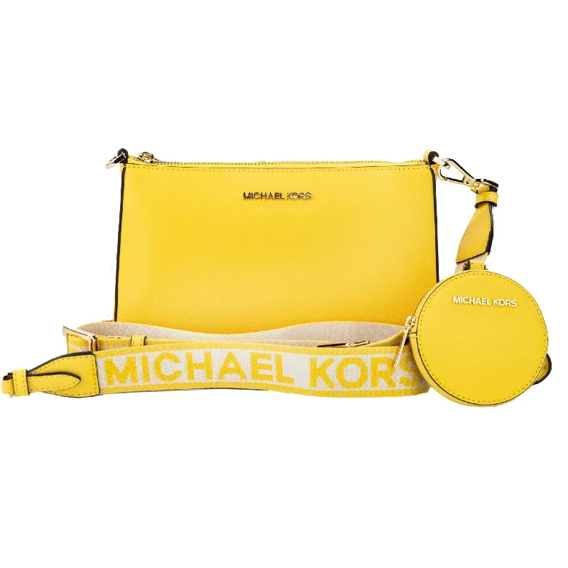 Michael Michael Kors Bags for language immersion programs to carry study materialsMichael Kors Jet Set Daffodil Vegan Crossbody Tech Attachment Bag Purse