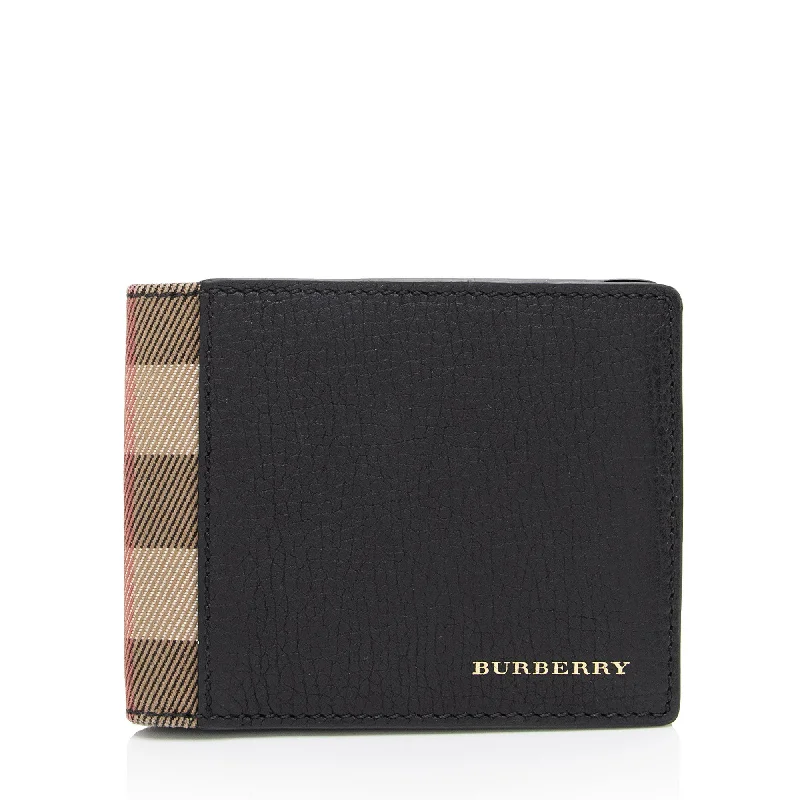 Seasonal Print Burberry Bags for Summer 2025Burberry Calfskin House Check Bi-Fold Wallet (SHF-a1iZNa)