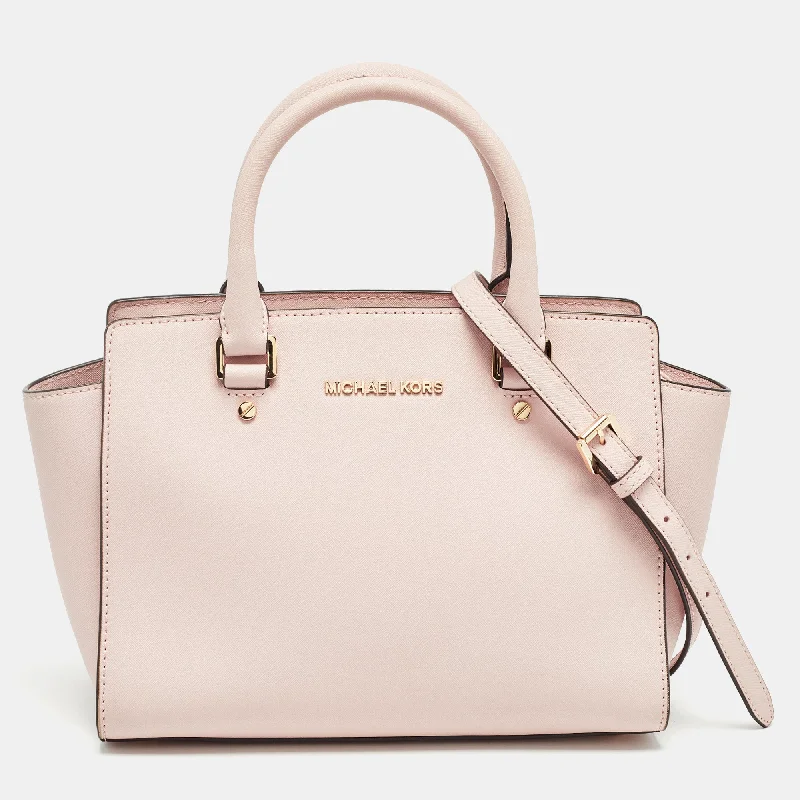 Michael Michael Kors backpacks for students and travelersPink Leather Medium Selma Satchel