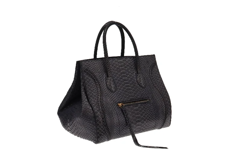 Celine Bags for the Sophisticated Urban ProfessionalCeline Black & Grey Snakeskin Phantom Luggage Tote