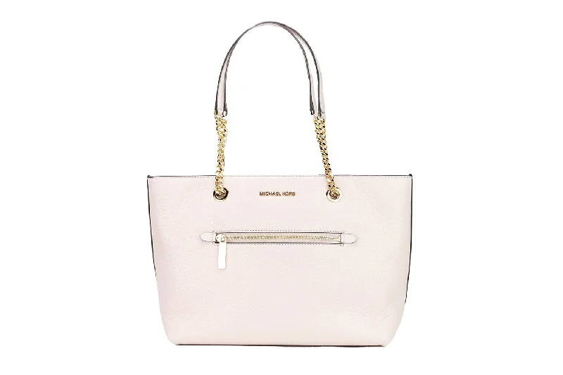 Michael Michael Kors Bags for fishing trips with a compartment for tackleMichael Kors Jet Set Medium Powder Blush Leather Front Zip Chain Tote Bag Purse