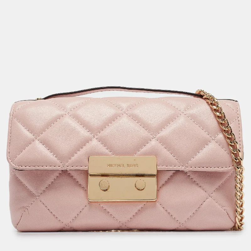 Michael Michael Kors Bags for bridesmaids to match the bridal partyPink Quilted Leather Small Sloan Crossbody Bag