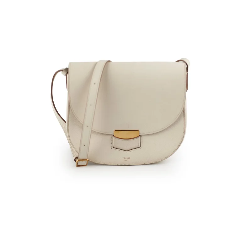 Trendy Celine Bucket Bags for a Boho LookCeline Medium White Shoulder Bag