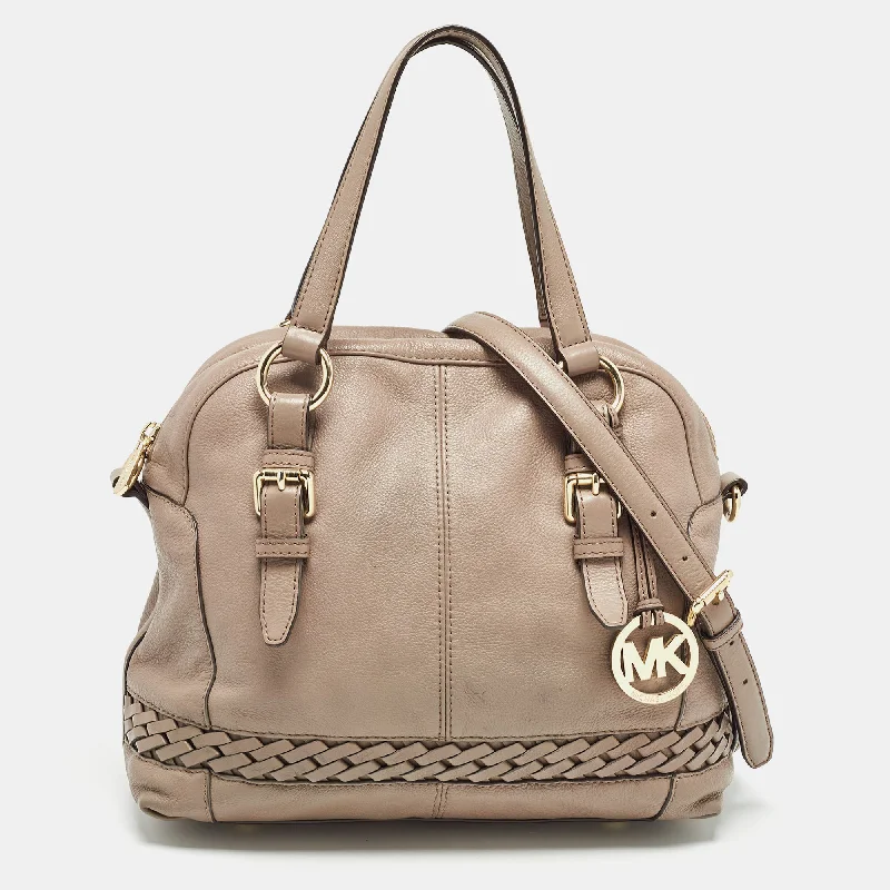 Michael Michael Kors Bags for job fairs to make a memorable impressionBeige Leather Gladstone Satchel