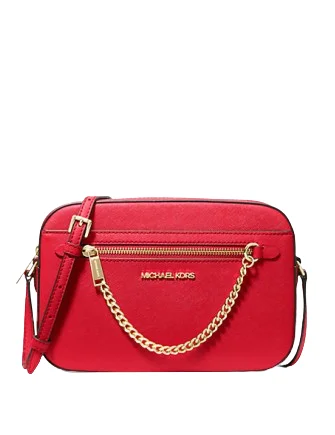 Michael Michael Kors Bags with gold - tone hardware for a touch of luxuryMichael Michael Kors Jet Set Large Saffiano Leather Crossbody Bag