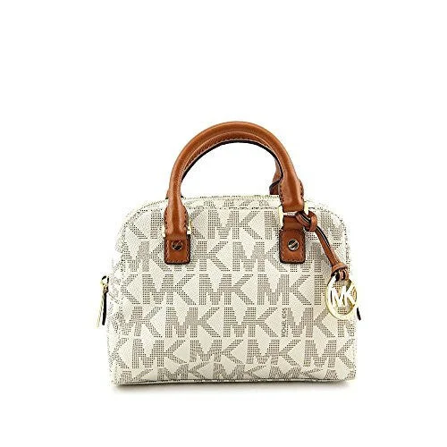 Michael Michael Kors Bags with interior pockets for better organizationMICHAEL Michael Kors Jet Set Travel Small Signature Satchel (Vanilla)