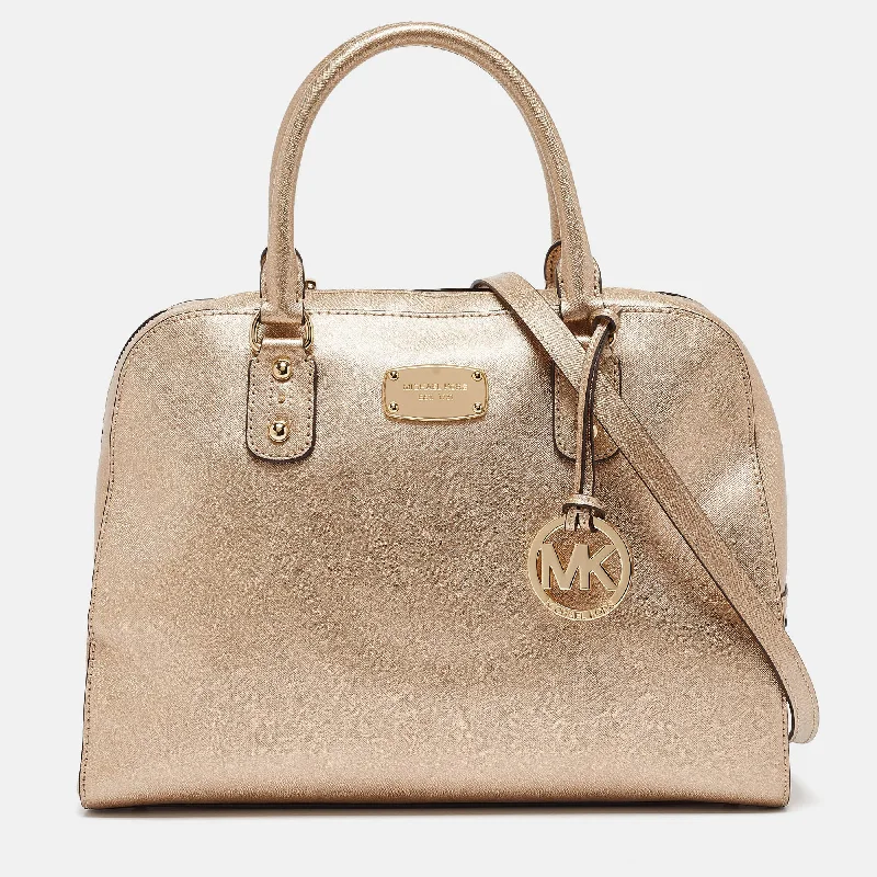 Michael Michael Kors Bags for job promotions to celebrate in styleGold Leather Satchel