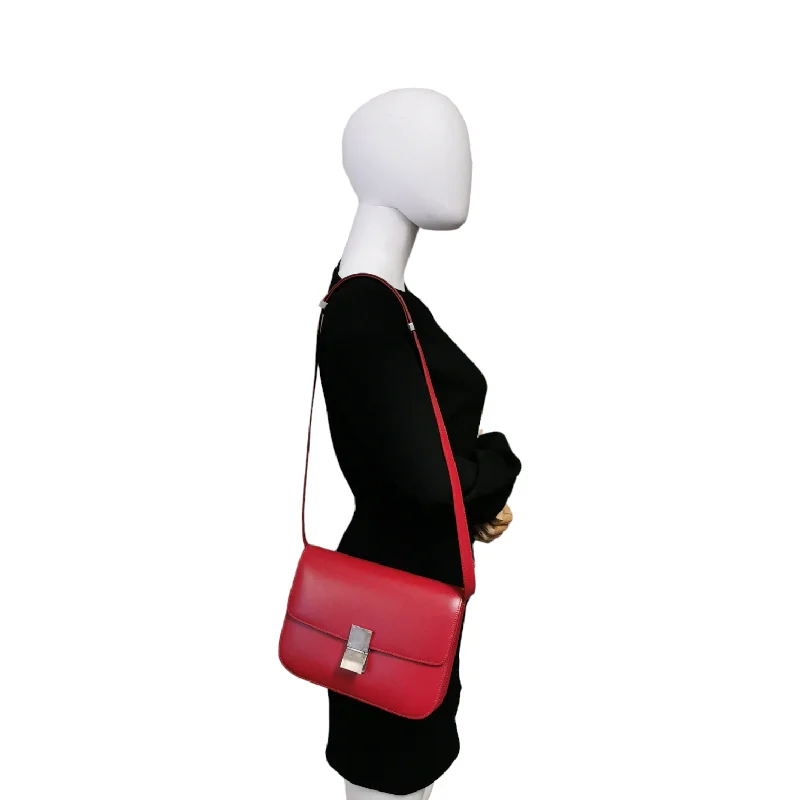 Easy - to - Clean Celine Bags for Busy LifestylesCeline Classic Box Medium Red Calfskin