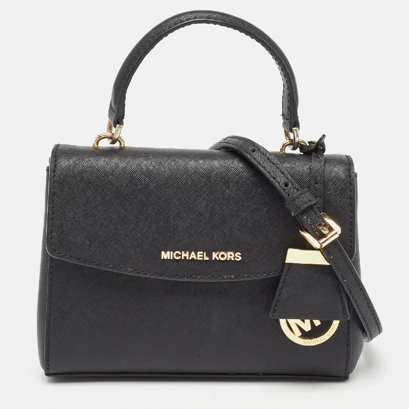 Michael Michael Kors Bags for networking events to stand out from the competitionBlack Saffiano Leather Extra Small Ava Top Handle Bag