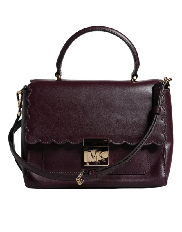 Michael Michael Kors Bags for dance performances with a design that won't restrict movementMichael Kors Purple Leather Logo Plaque Crossbody MINDY Satchel Bag