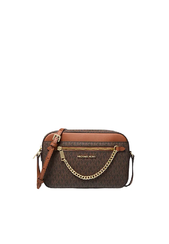 Michael Michael Kors Bags for music festivals with a trendy designMichael Kors Jet Set Chain Crossbody Bag EW 35S1GTTC9B In Brown Acorn