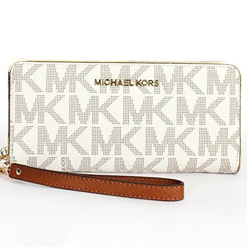 Michael Michael Kors Bags for shopping sprees in the cityMichael Kors Specchio Jetset Travel Continental Wristlet Vanilla