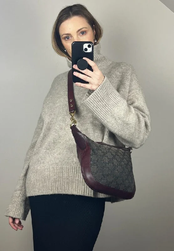 Celine Shoulder Bags in Classic Neutral ColorsVintage Celine Triomphe Canvas Crossbody Bag