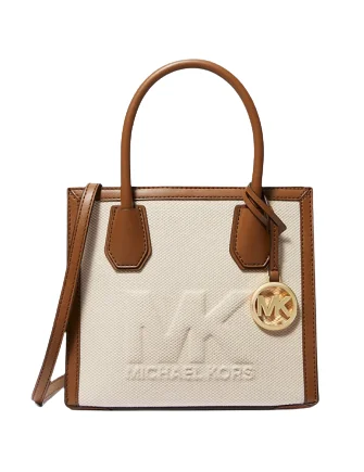 Michael Michael Kors Bags for fashion weeks to showcase the latest trendsMichael Michael Kors Mercer Medium Logo Embossed Cotton Canvas Crossbody Bag