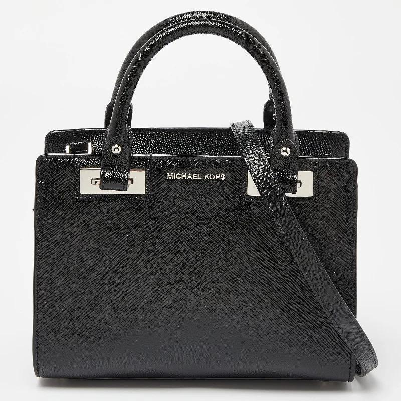 pebbled leather Michael Michael Kors Bags for durabilityBlack Leather Quinn Tote