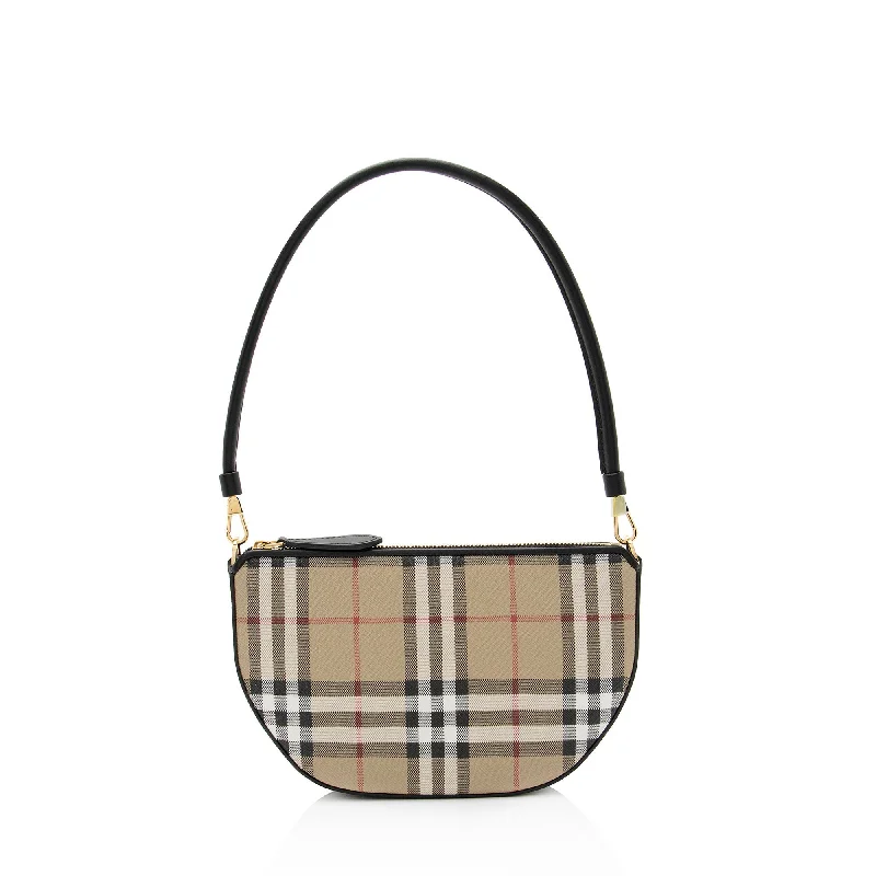 Miniature Burberry Crossbody Bags for Evening OutBurberry Calfskin Vintage Check Olympia Pouch (SHF-PuMRdV)