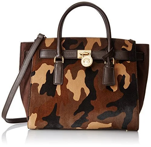 Michael Michael Kors Bags for film festivals in a red - carpet - worthy styleMichael Kors Large Hamilton Traveler Tote in Duffel Camo Haircalf