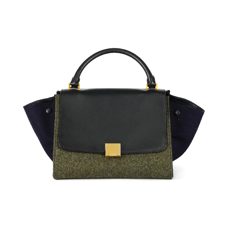 Celine Bags with Reflective Details for SafetyCeline Trapeze Khaki and Navy Bag