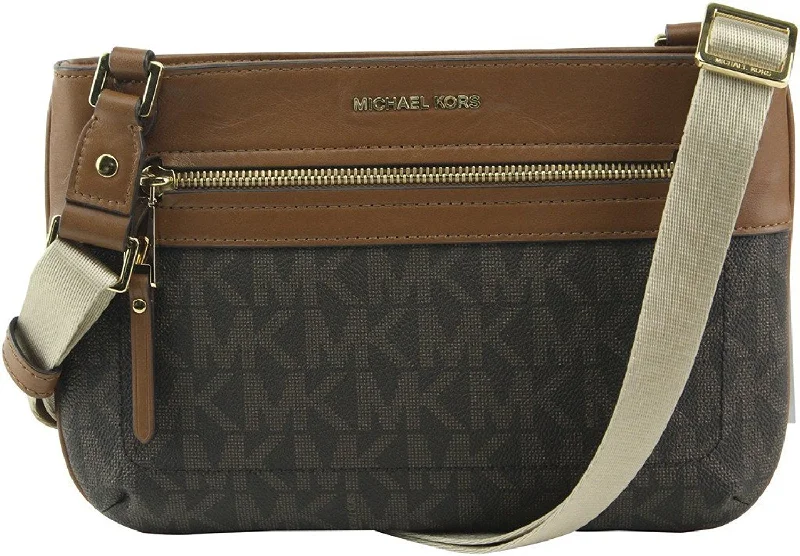 Michael Michael Kors Bags with interior pockets for better organizationMichael Kors Jet Set Sport East West Leather Bag Handbag Purse Dark Brown NEW