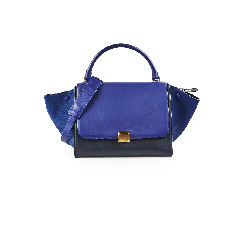 Celine Tote Bags with Spacious Interior for TravelersCeline Trapeze Medium Blue/Navy