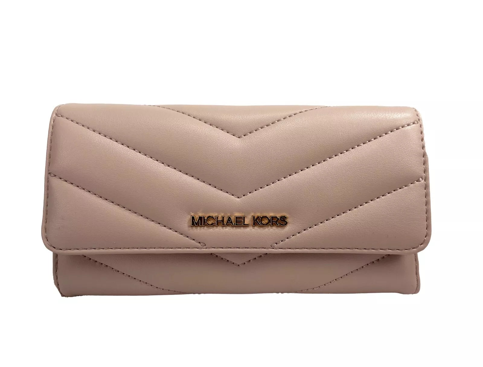 Michael Michael Kors Bags for science conferences in a professional and stylish wayMichael Kors Jet Set Travel Large Quilted Leather Trifold Wallet Powder Blush