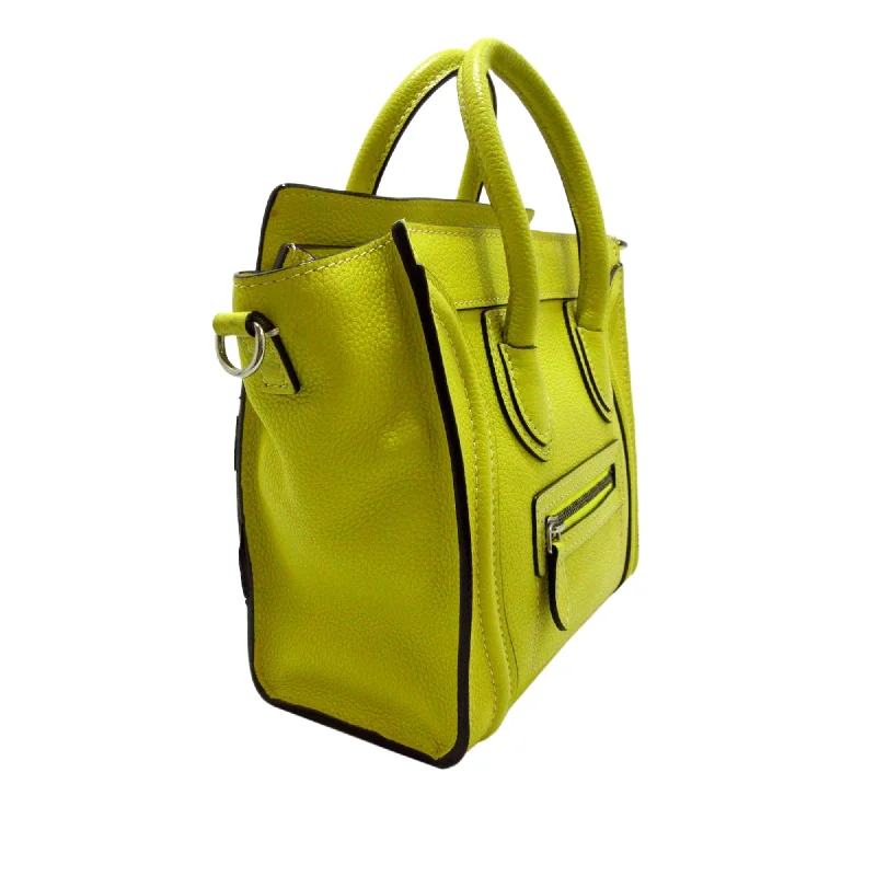 Celine Bags with Reflective Details for SafetyCeline Luggage Handbag Nano Yellow