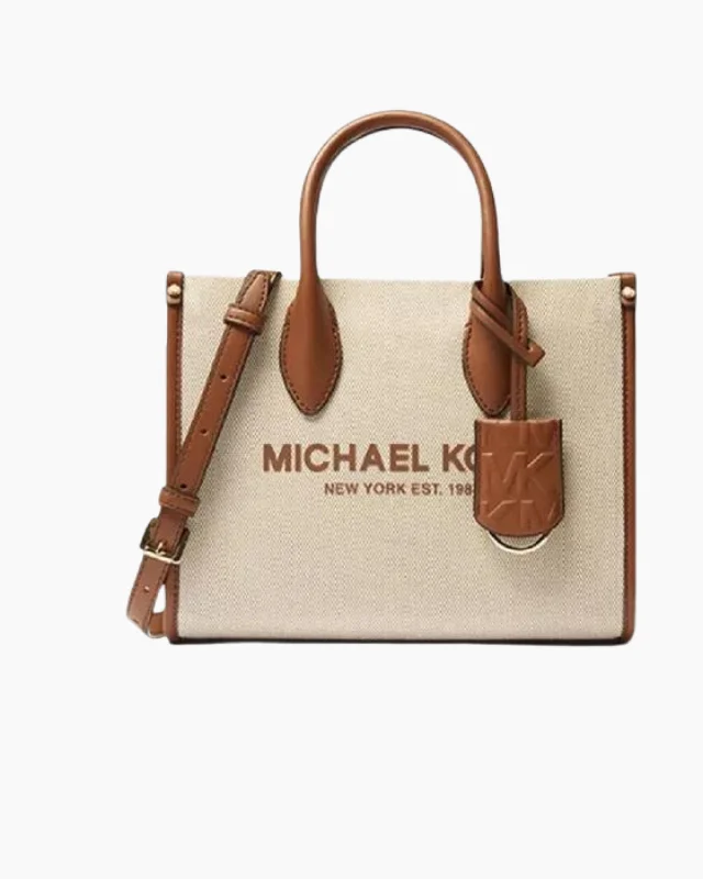 Michael Michael Kors Bags for business meetings in a sophisticated styleMichael Kors Mirella Shopper Crossbody Leather Bag In Canvas (Small)