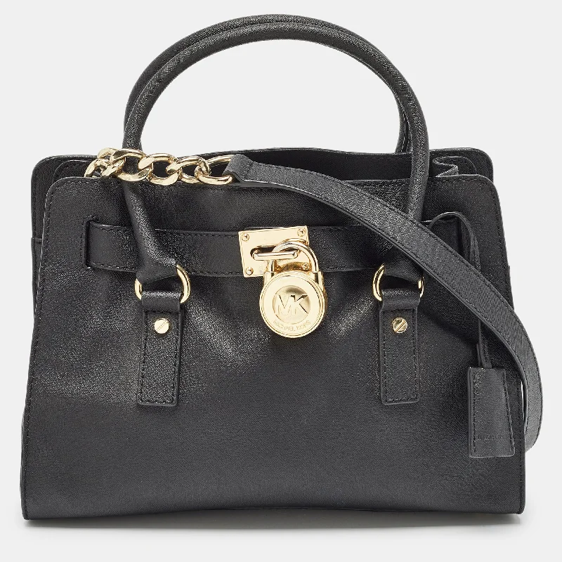 Michael Michael Kors Bags for dance performances with a design that won't restrict movementBlack Leather Medium Hamilton East West Satchel