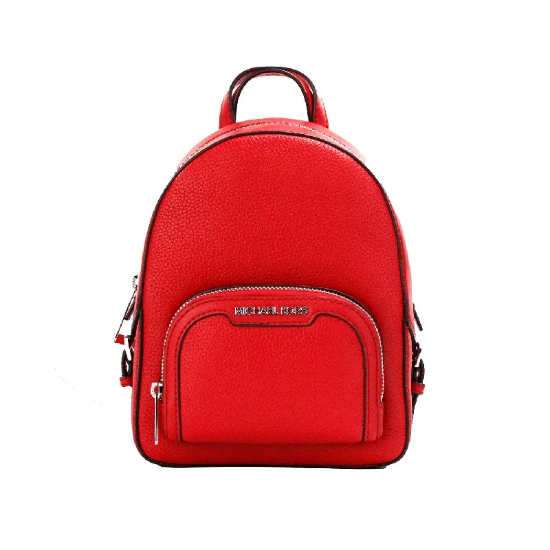 Michael Michael Kors backpacks for students and travelersMichael Kors Jaycee Mini XS Bright Red Pebbled Leather Zip Pocket Backpack Bag