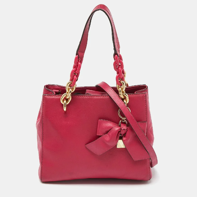 Michael Michael Kors Bags for ballet recitals to match the elegance of the eventMICHAEL Pink Leather Mini Cynthia Bow Tote