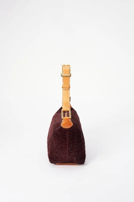 Stylish Celine Crossbody Bags for Every Day ErrandsVintage Celine Suede Bag - Maroon