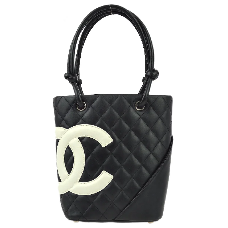 Chanel bags with exclusive seasonal designs and materialsChanel Black Calfskin Cambon Ligne Tote Handbag