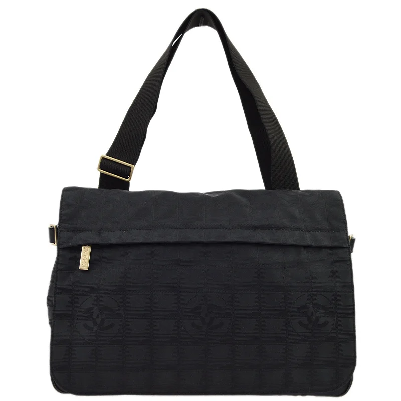 Chanel bags with classic and elegant designsChanel Black Jacquard Travel Line Messenger Shoulder Bag