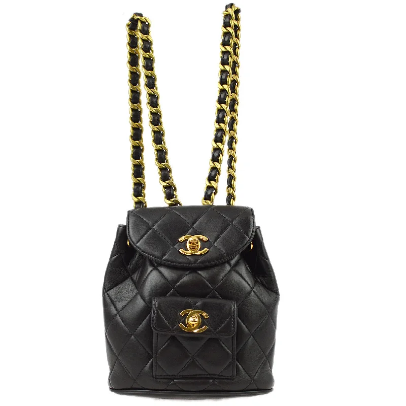 Chanel bags in luxury boutiques worldwideChanel Black Lambskin Duma Backpack Small