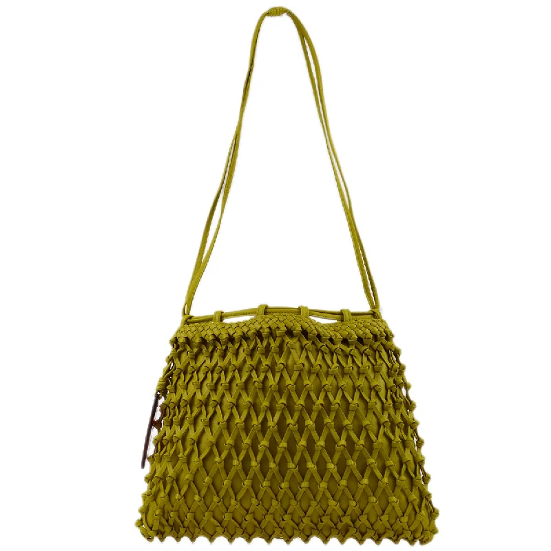 Chanel All - Match Handbag for Versatile StylingChanel Green Lambskin Braided Shoulder Bag