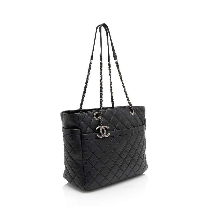 Chanel bags for women who appreciate fine craftsmanshipChanel Lambskin Pocket Shopper Tote (S3BN0B)