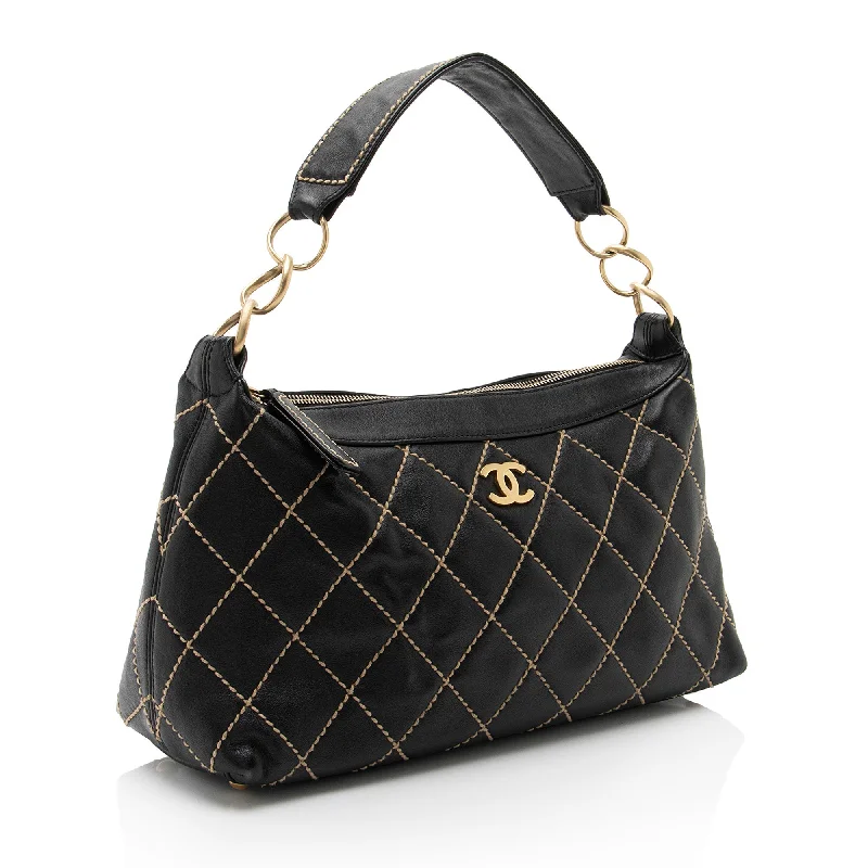 Chanel Luxury Handbag for High - End EventsChanel Lambskin Surpique Large Shoulder Bag (T8EzC0)