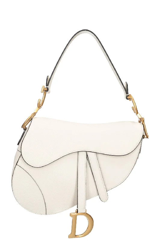 Christian Dior crossbody bags with a front - flap pocket for easy accessCHRISTIAN DIOR Saddle Bag White