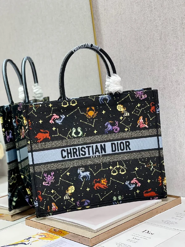 Christian Dior tote bags with a double - handle and shoulder - strap optionChristian Dior Large Book Tote Black, For Women,