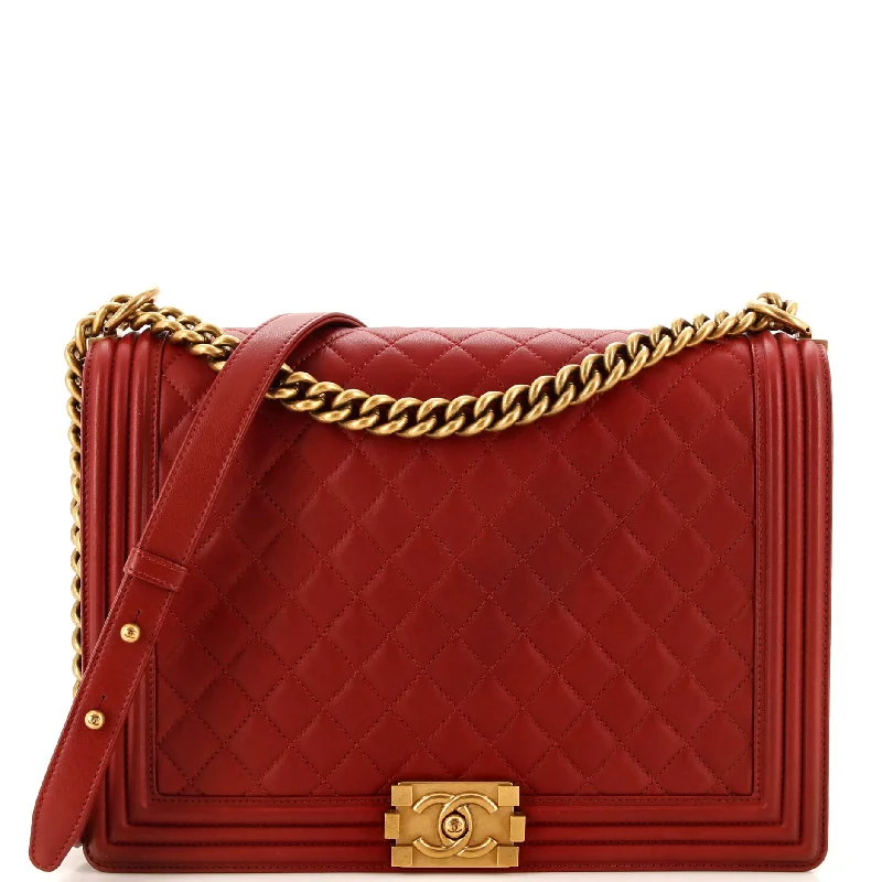 High - fashion Christian Dior bags with a geometric patternBoy Flap Bag Quilted Lambskin Large