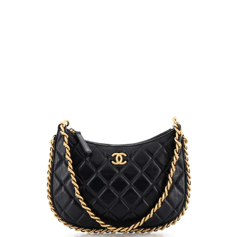 Christian Dior bags with a detachable coin purse insideCC Chain Around Hobo Quilted Lambskin