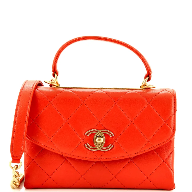 High - fashion Christian Dior bags with a geometric patternTrendy Spirit Top Handle Bag Quilted Lambskin Small